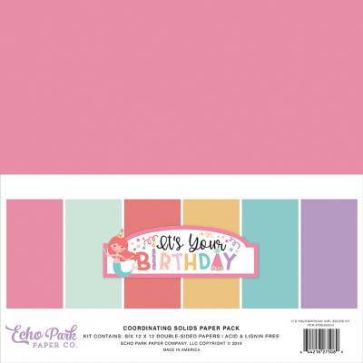 Echo Park It's Your Birthday Girl - Solids Kit